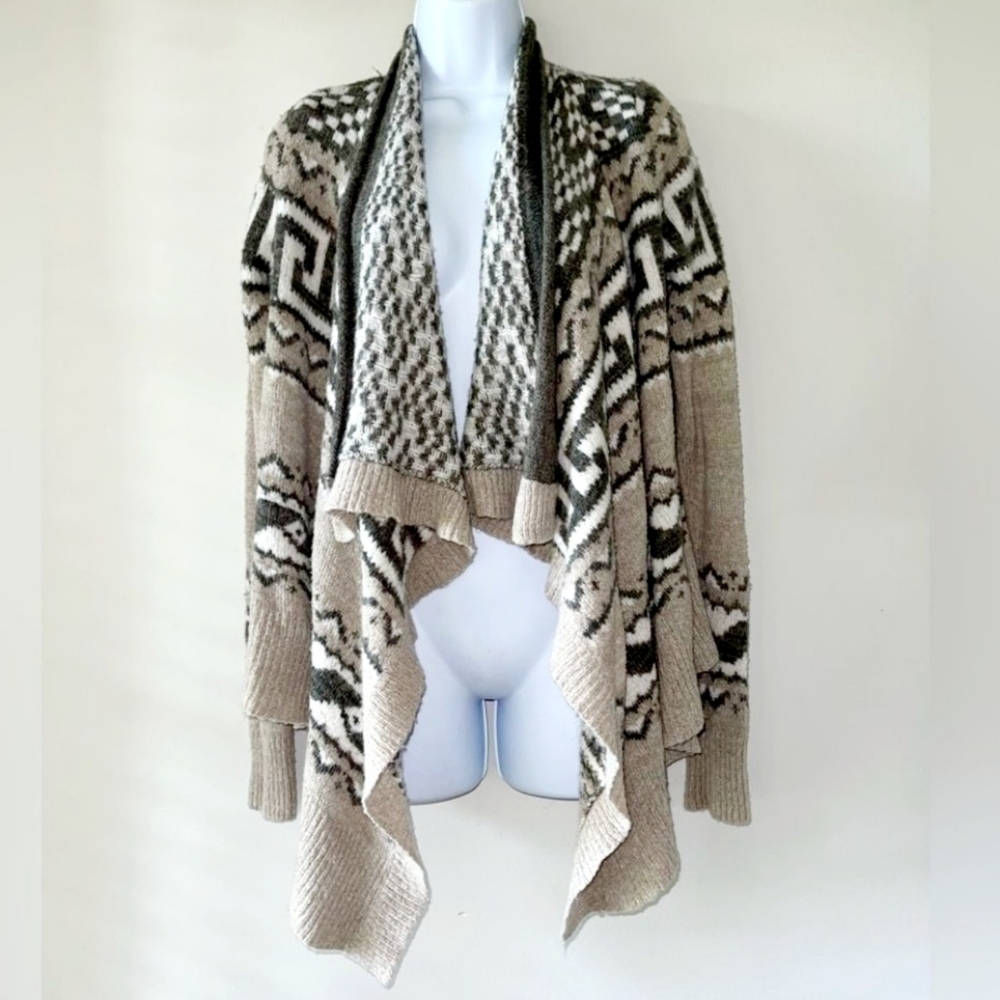 Abercrombie & Fitch Wool Blend Open Front Waterfall Cardigan Sweater Womens XS/S